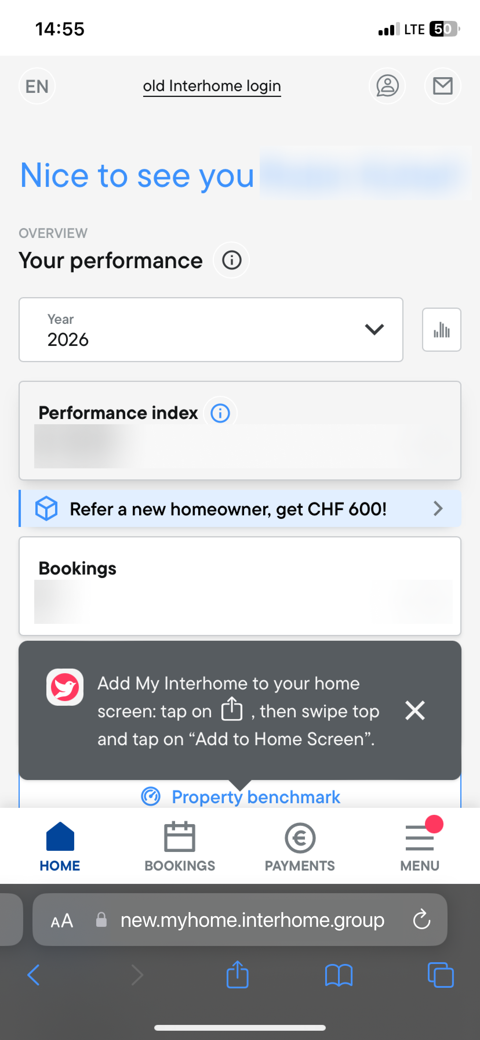 Notifications pop-up on iPhone (Safari)